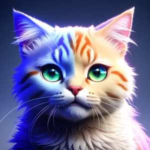 Curious Kitty Portrait: Adorable Expressive Feline with Striped Fur