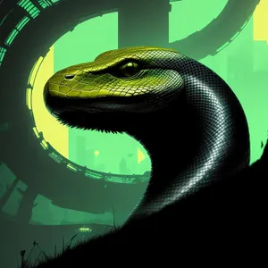 Green Mamba - Majestic Reptile With Piercing Eye