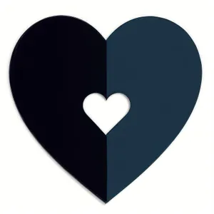 Romantic 3D Heart Icon Design