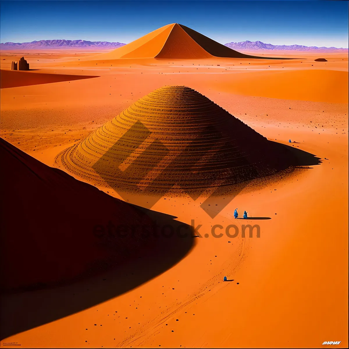 Picture of Sand Dunes at Sunset: Majestic Desert Landscape