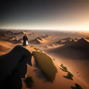 Moroccan Sand Dunes at Sunset: Adventure in the Desert