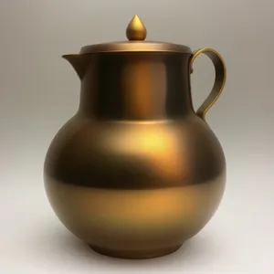 Traditional Hot Breakfast in Ceramic Teapot