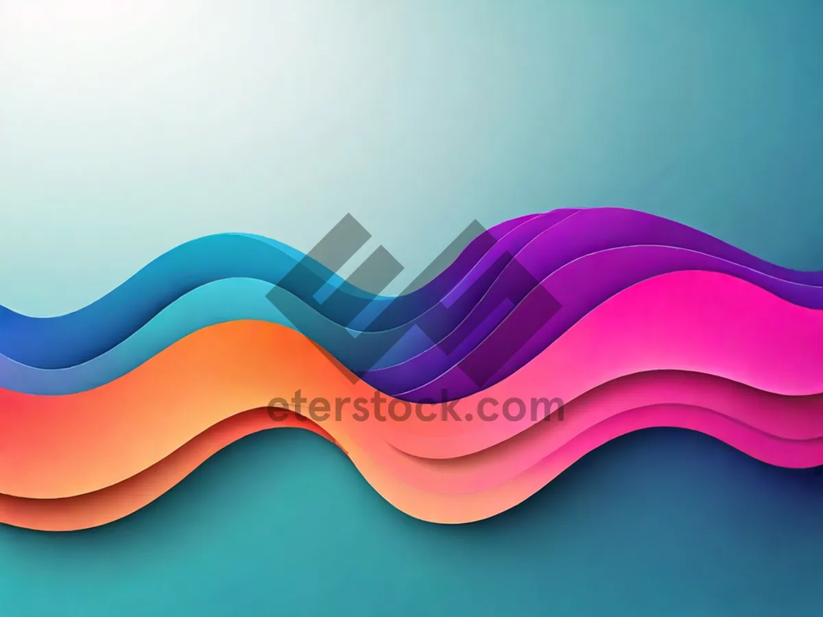 Picture of Colorful futuristic wave art design texture wallpaper