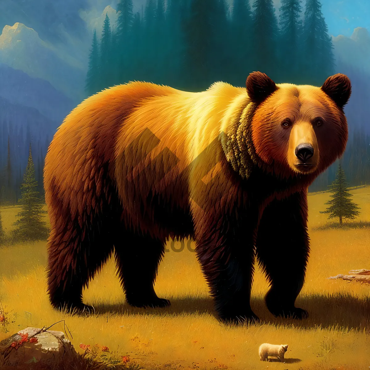 Picture of Majestic Brown Bear in the Wild