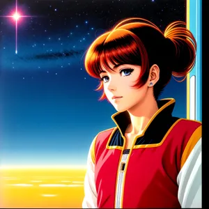 Fashionable DJ Cartoon Communicator with a Radiant Smile