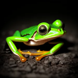 Orange Eyed Tree Frog - Vibrant Amphibian in Wildlife