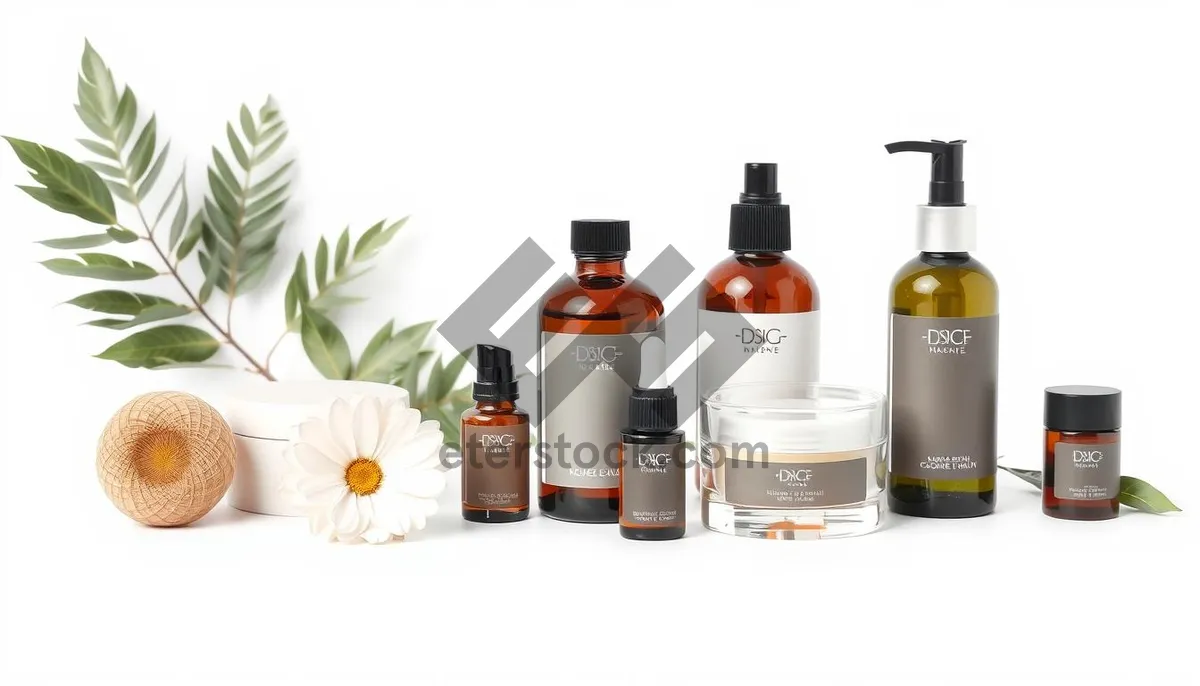 Picture of Healthy glass bottle of aromatherapy spa lotion