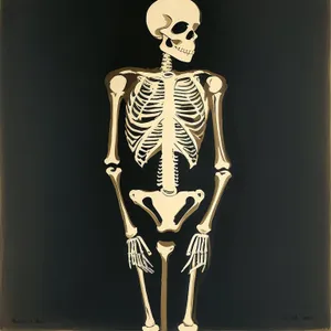 Anatomical Skeleton Charm - X-ray Graphic