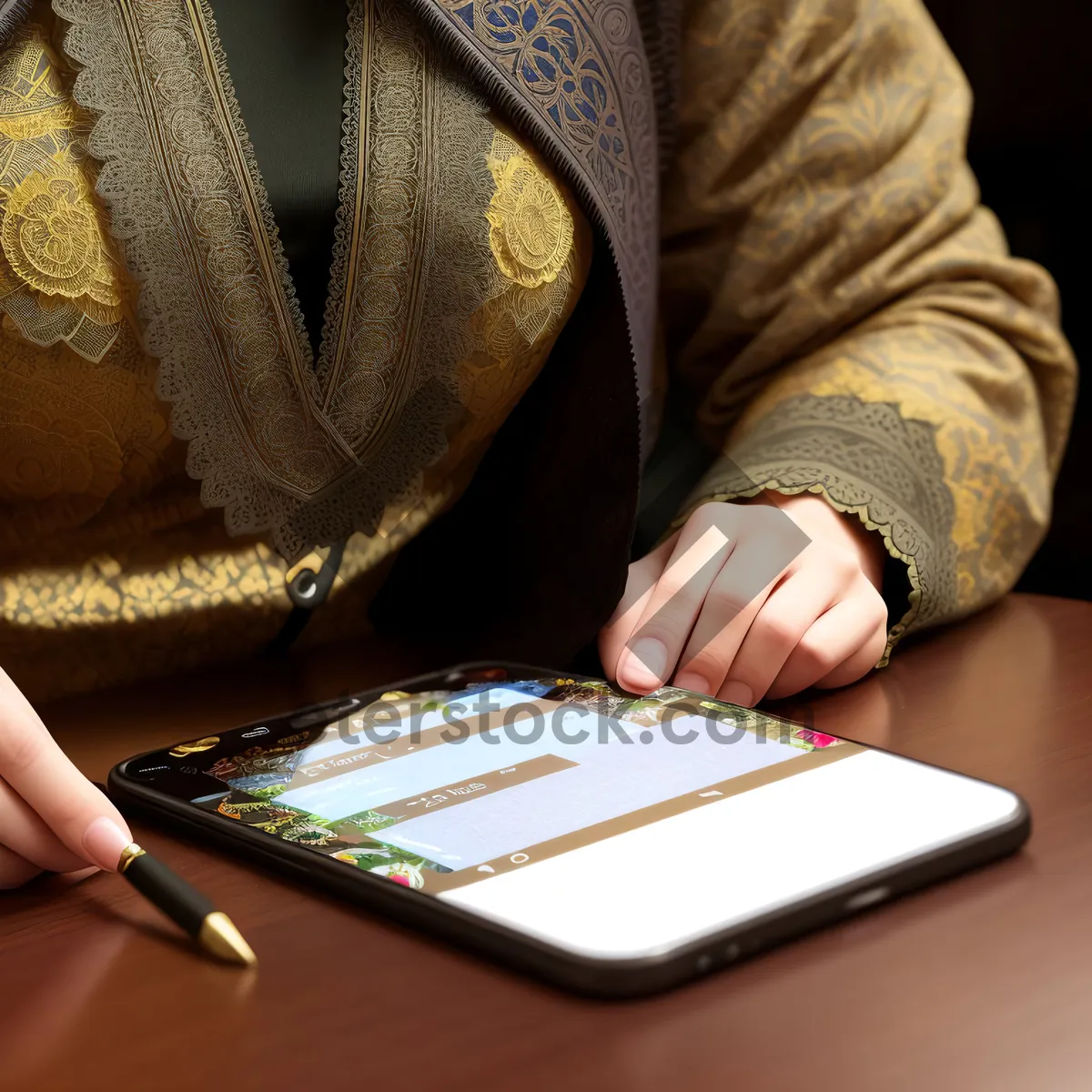 Picture of Professional Businessman Working on Laptop in Office