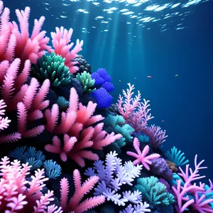 Vibrant Pink Clover Flower in Colorful Reef