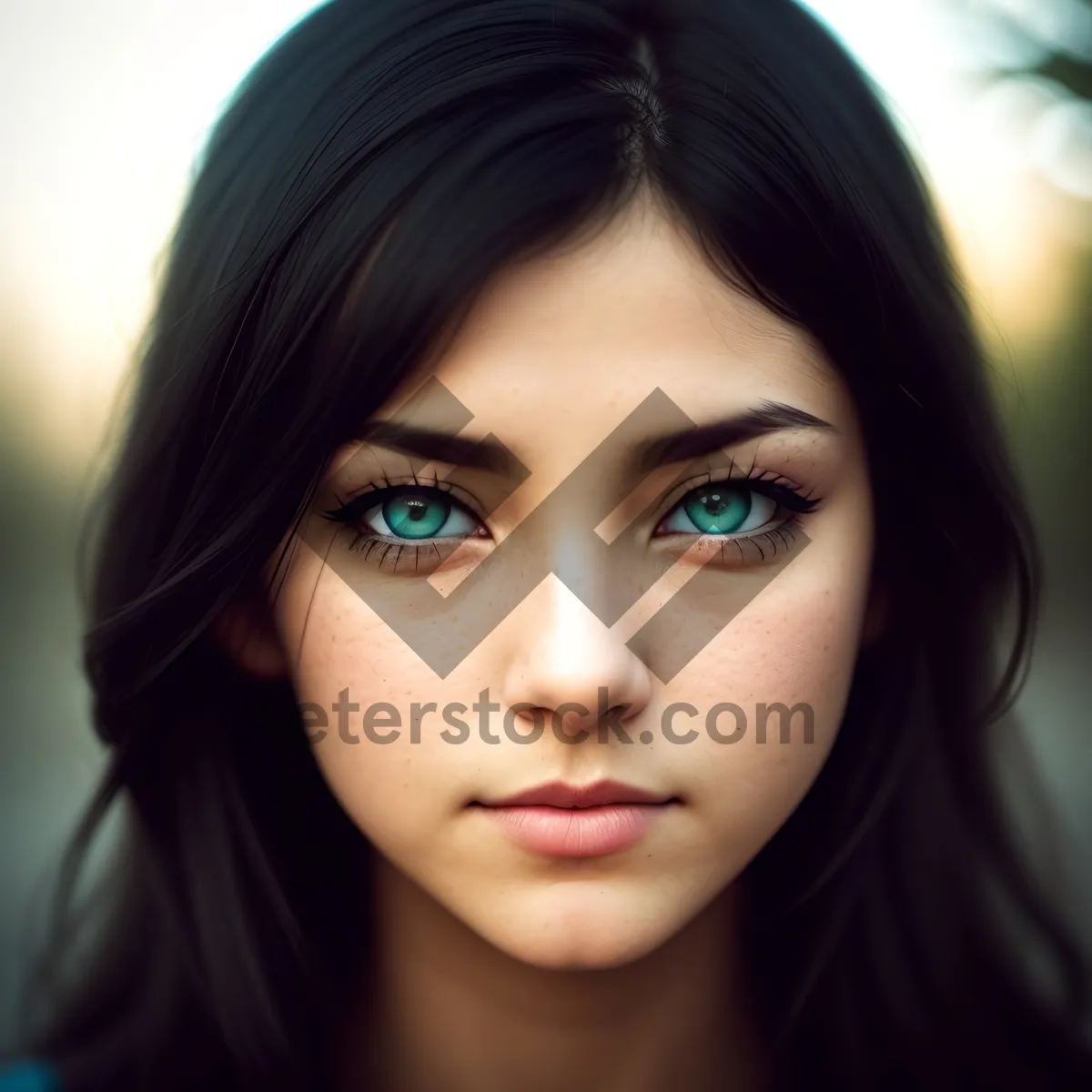 Picture of Stunning brunette model with captivating eyes and flawless skin.