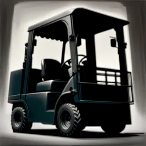Transportation on the Road: Truck Delivering Cargo to Golf Course