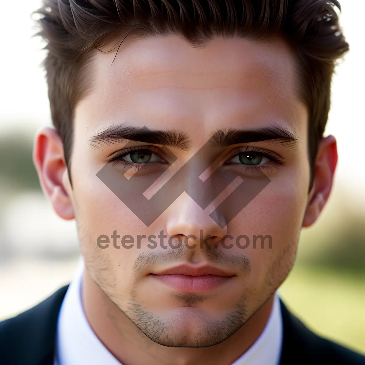 Picture of Youthful and attractive male model in closeup portrait.