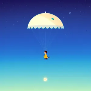 Colorful Skyward Adventure: Parachute of Freedom