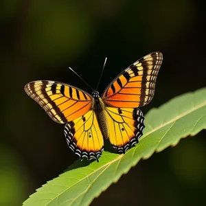 Monarch Butterfly In Flight - Vibrant Orange Wings Gracefully Soaring Among Blooming Flowers