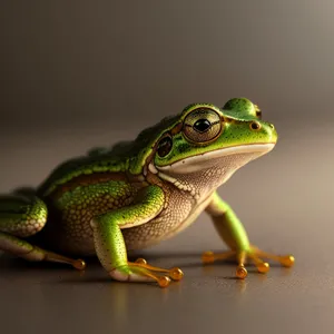 Vibrant Eyed Tree Frog in Green