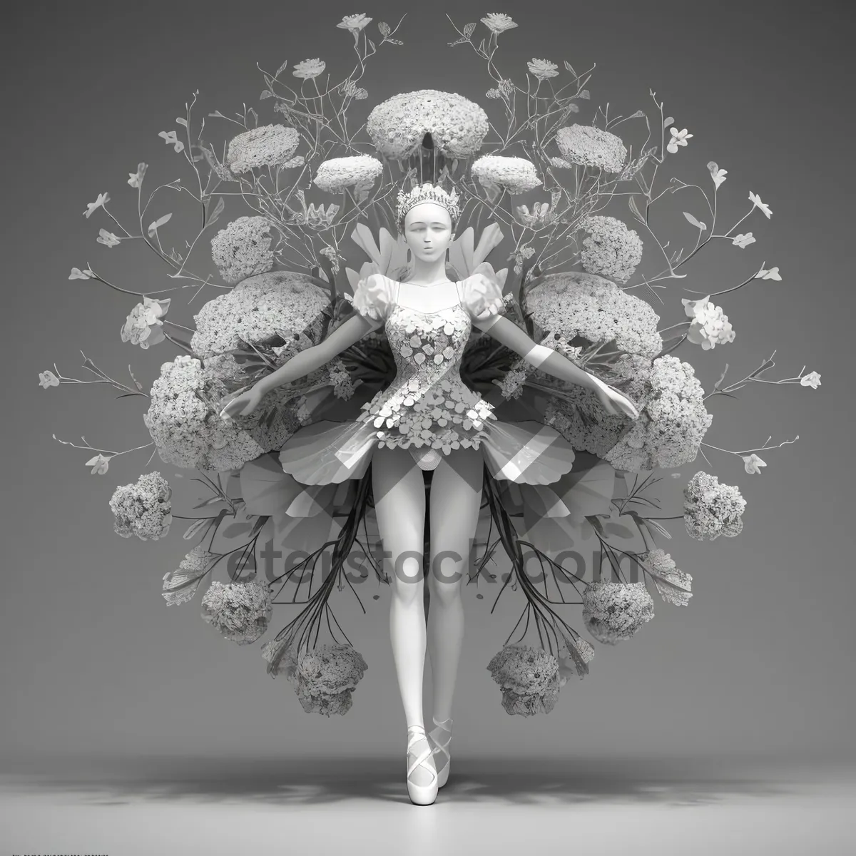 Picture of Decorative floral crown design with intricate patterns