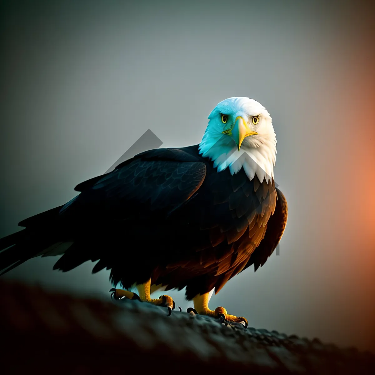 Picture of Bald Eagle with Vibrant Feathers in Nature