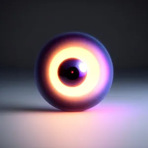 Vibrant Glass Button with Shiny Reflection