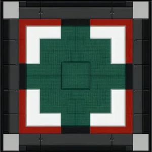 Square Mosaic Scoreboard Design - Patterned Tile Art