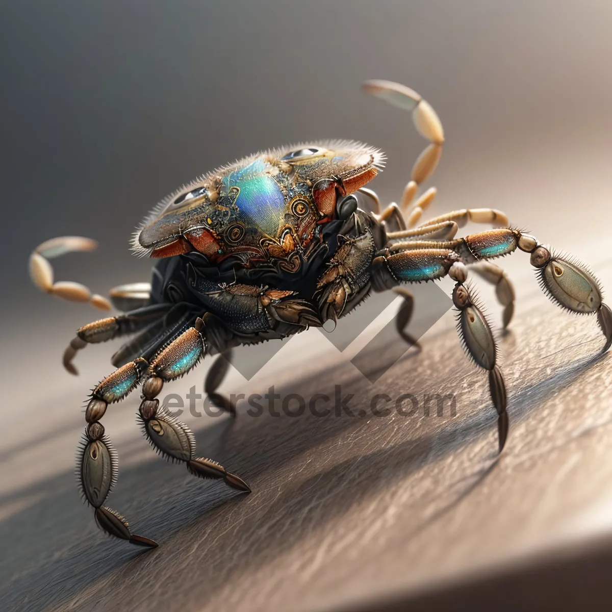 Picture of Close-up of a Black Ladybug with Antennas