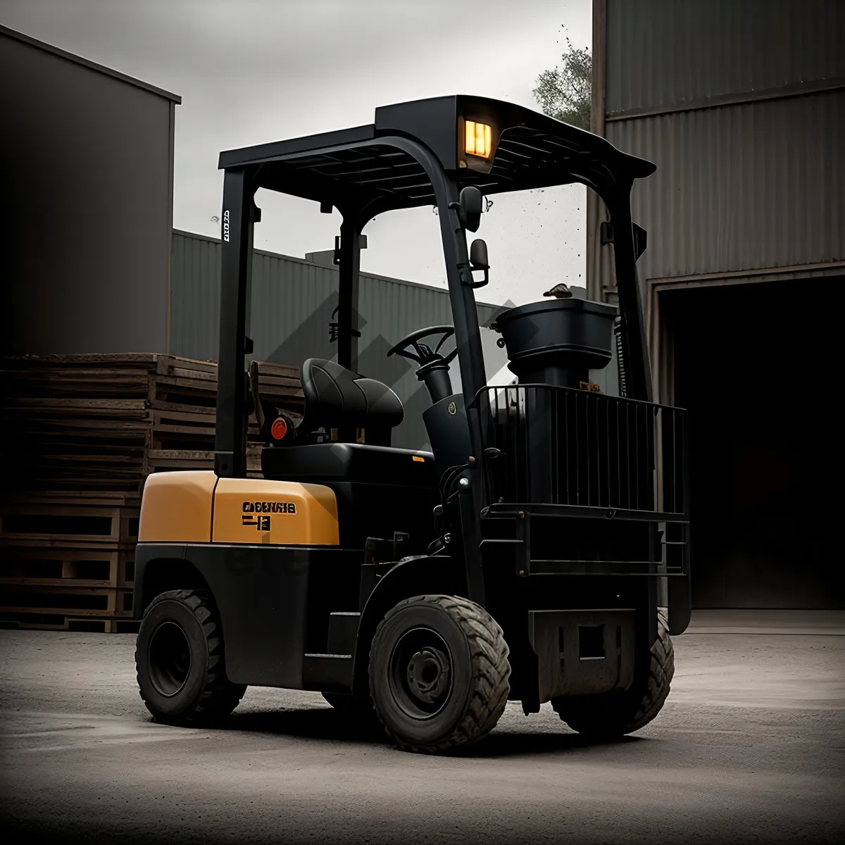 Picture of Industrial Forklift Truck: Heavy-Duty Cargo Handling Machinery