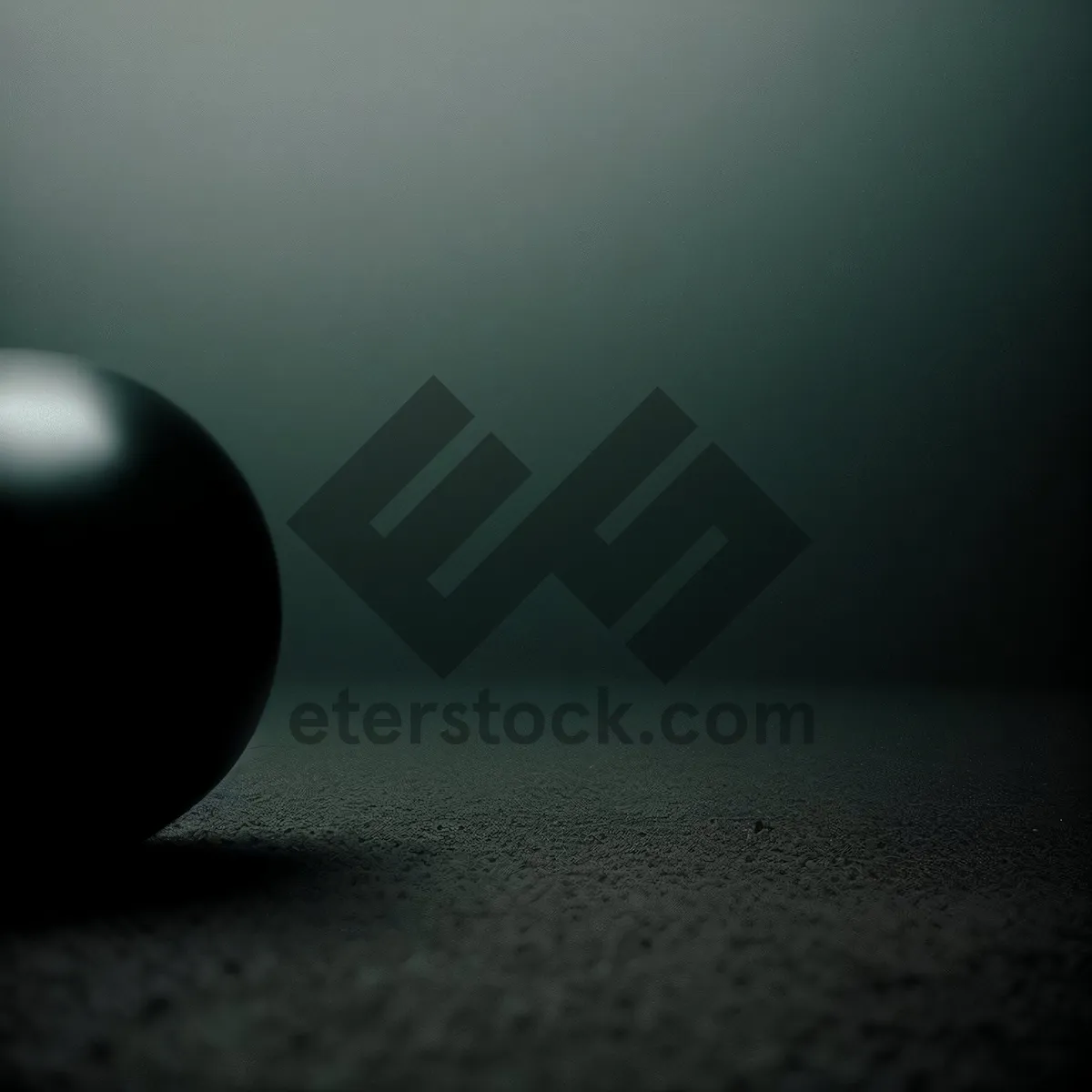 Picture of Black Sphere Lamp with Sunlit Spotlight