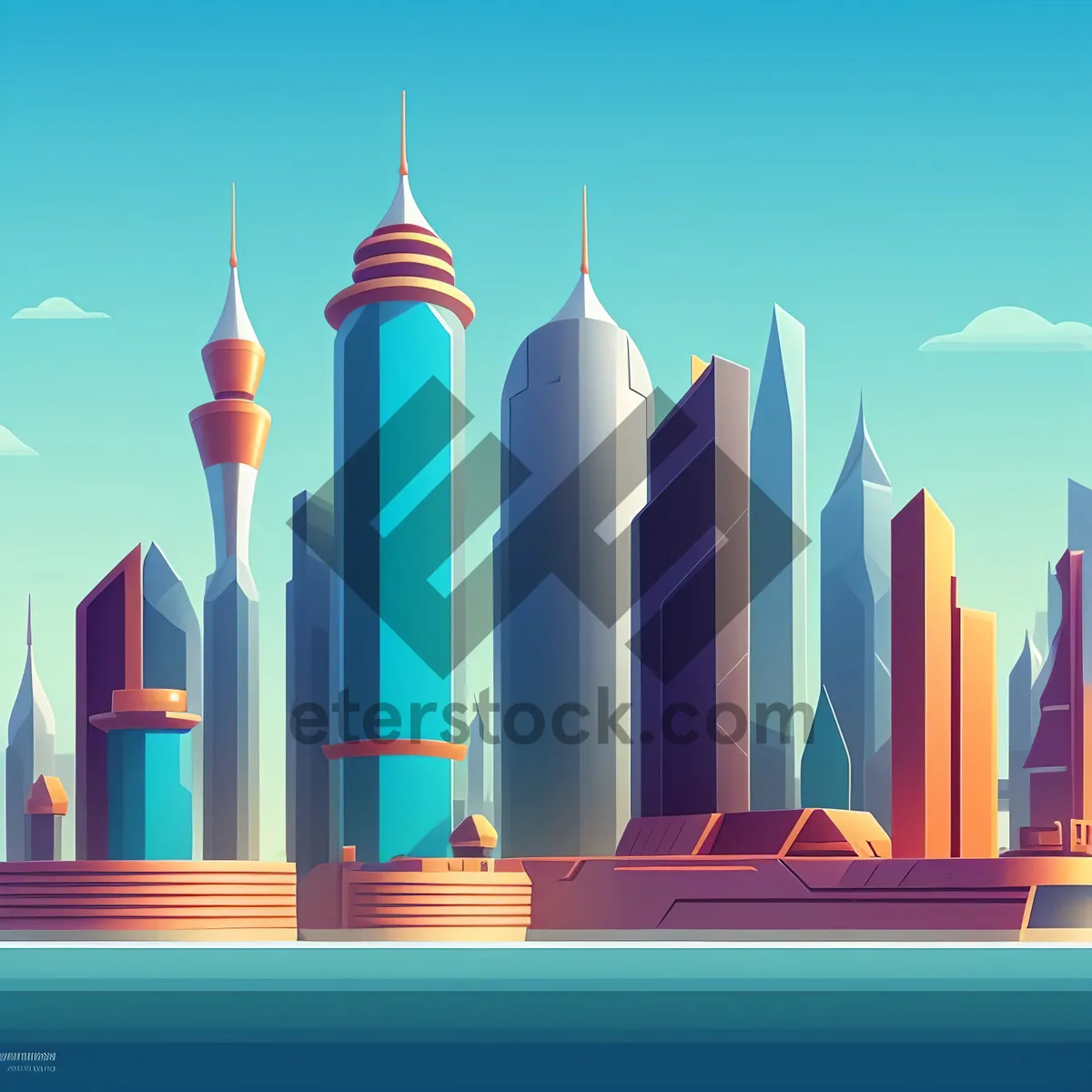 Picture of Colorful Mosque Candlestick Design in Wood