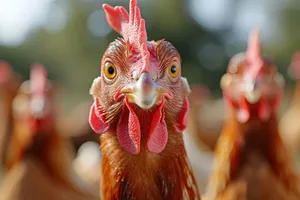 Colorful Hen on the Farm | Poultry Portrait Chicken