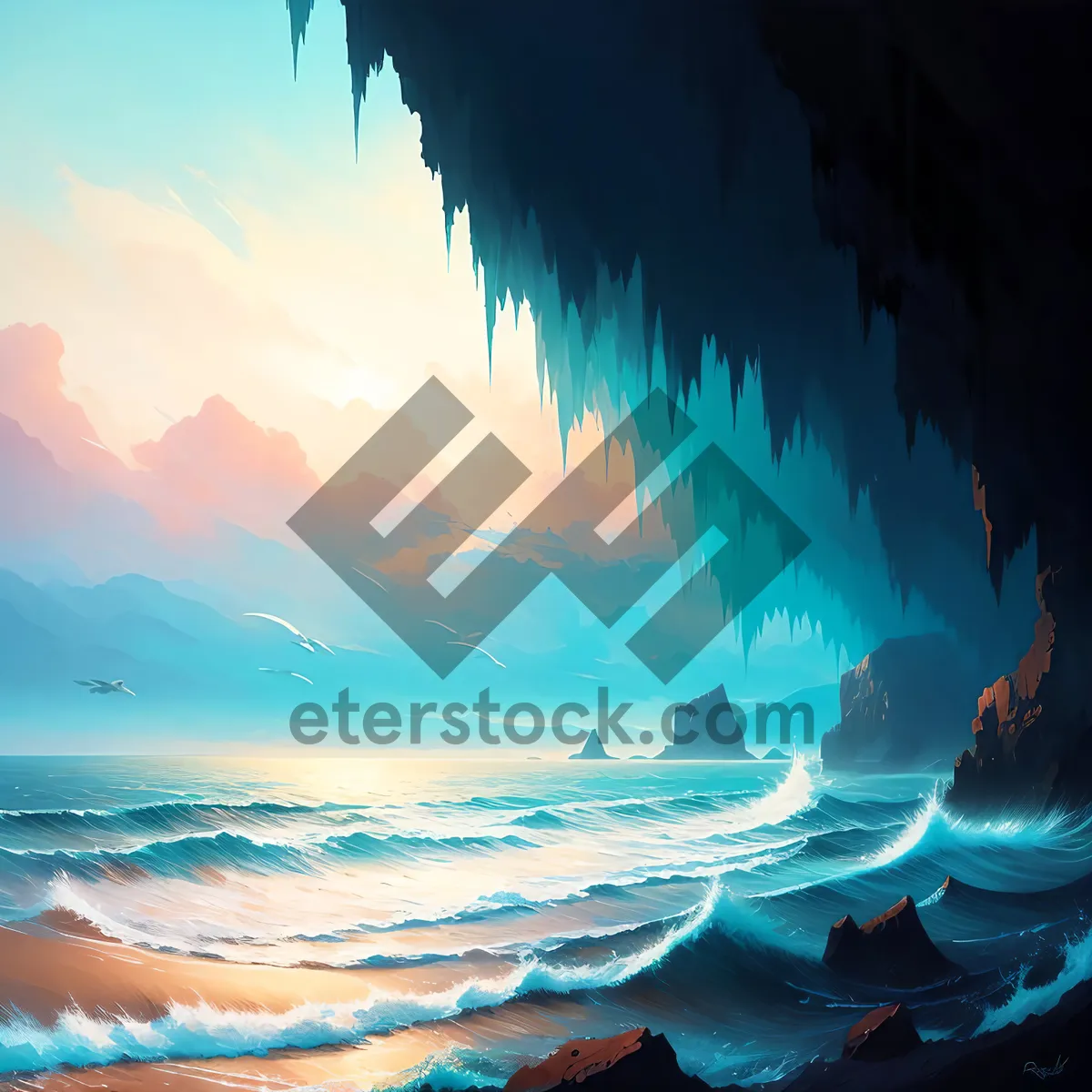 Picture of Serene Sunset over Coastal Canyon