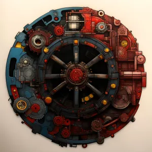 Vintage clock wheel mechanism design