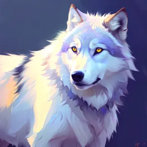 Cute Canine with Stunning White Wolf Features
