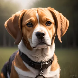 Cute Beagle Puppy - Studio Portrait of Adorable Purebred Dog