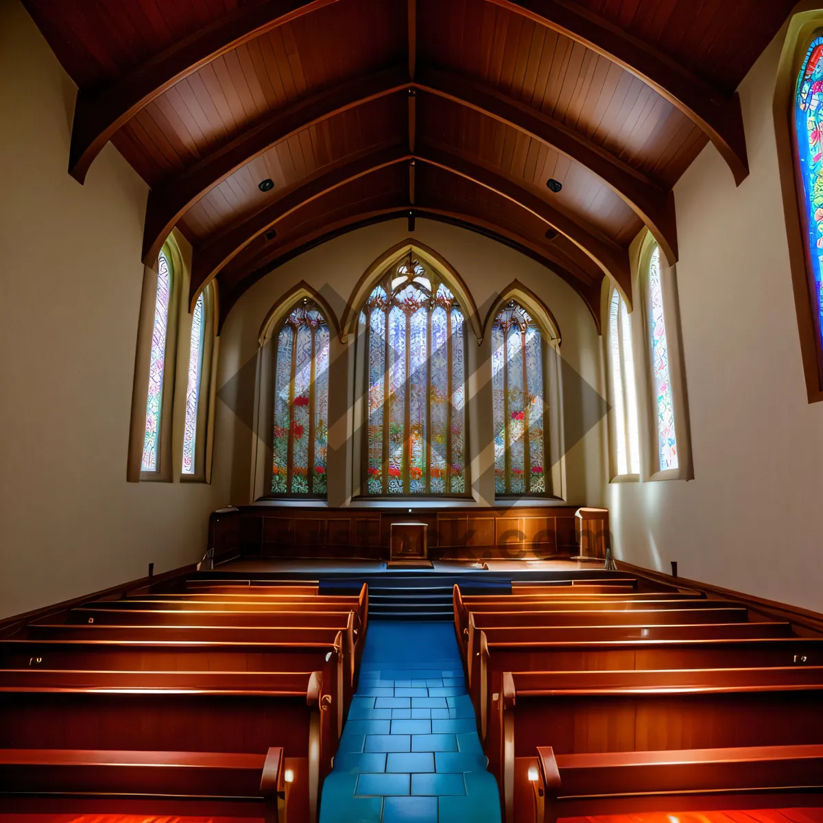 Picture of Cathedral's Sacred Interior with Historic Organ and Altar