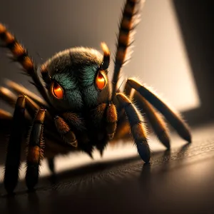 Arachnid Close-up: Black Widow Spider in Wildlife