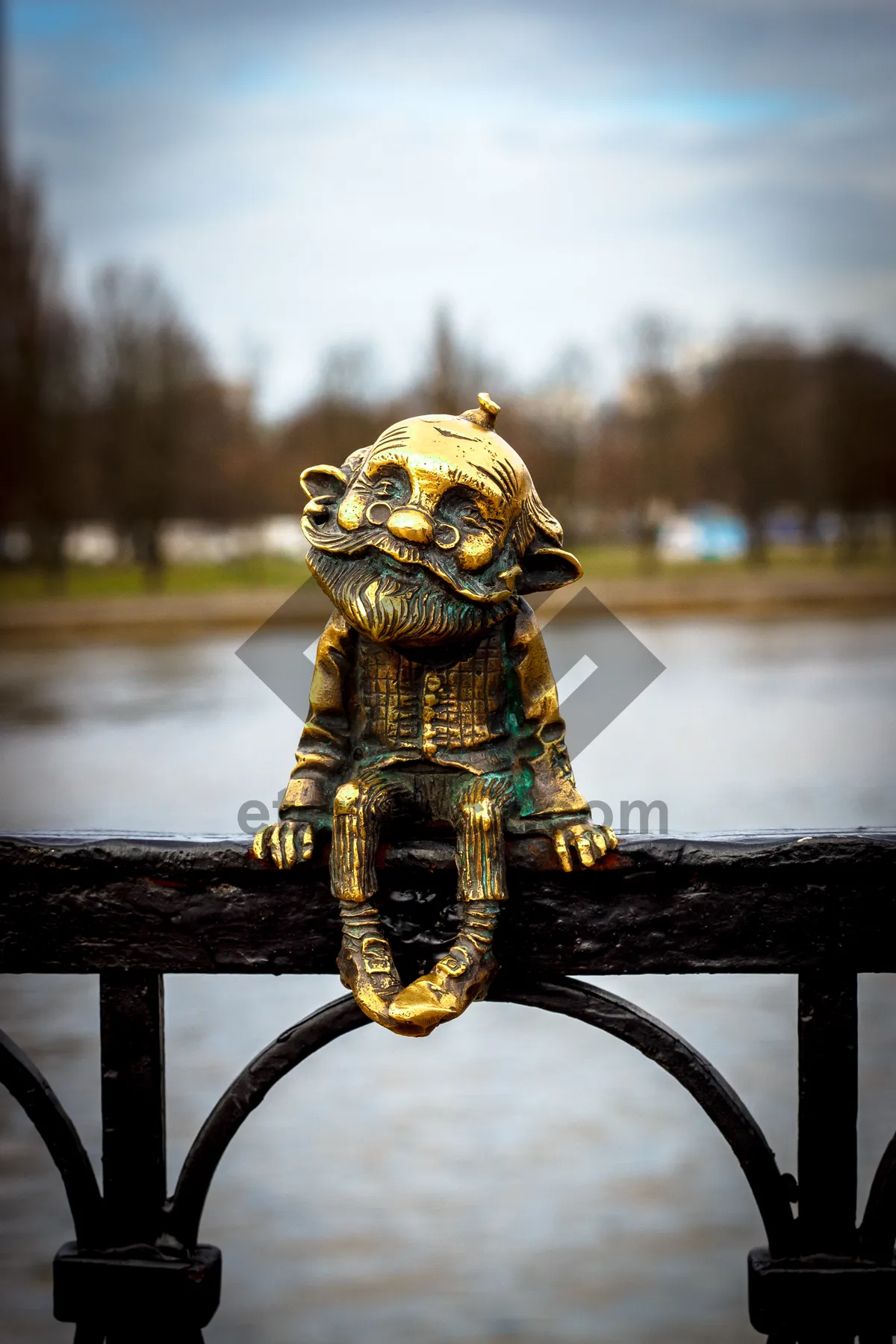 Picture of Golden East Temple Statue - Spiritual Cultural Icon