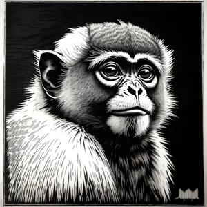 Wild Primate Sculpture: Majestic Ape Face!