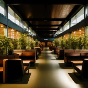 Modern Restaurant Interior with Stylish Furniture