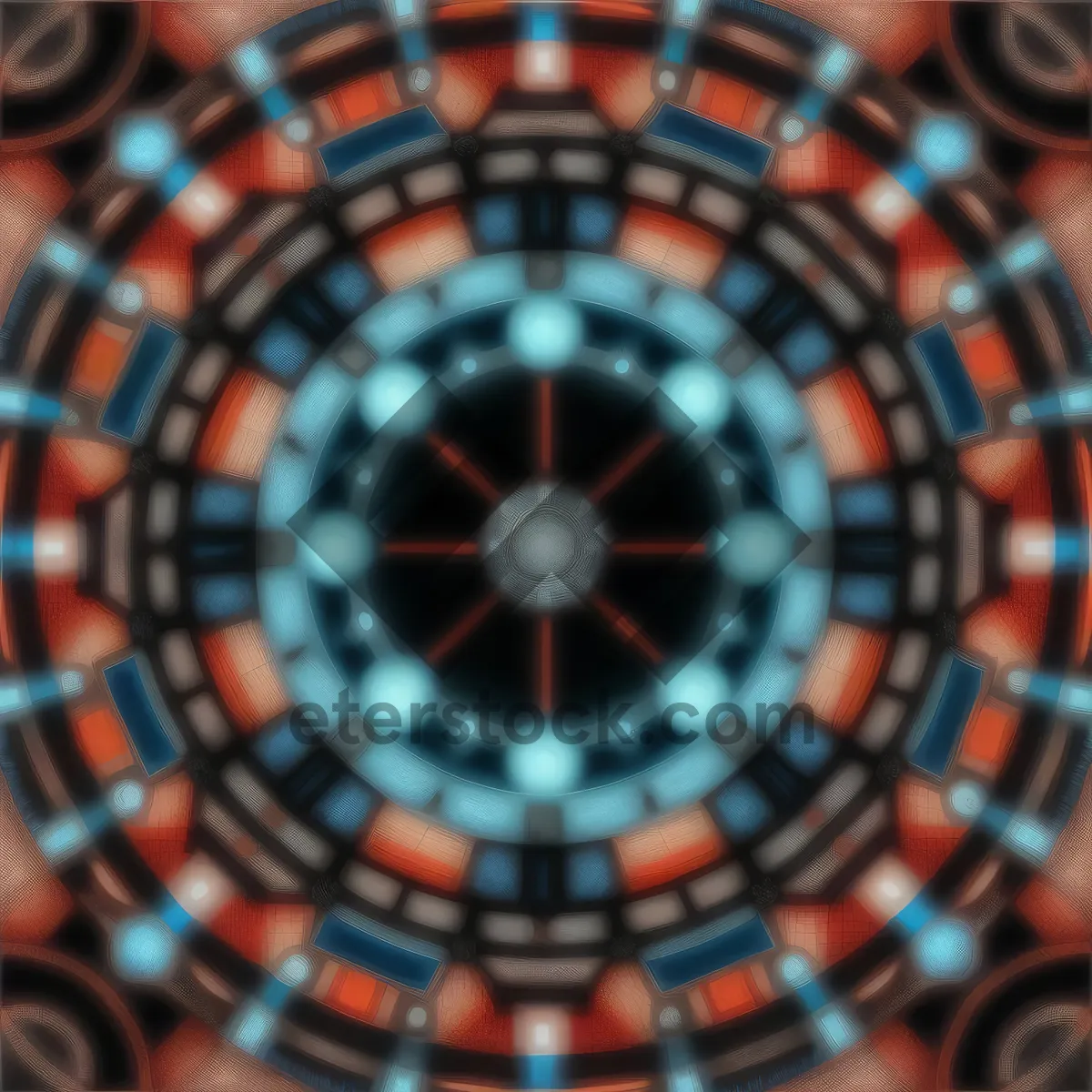 Picture of Vibrant Geometric Kaleidoscope Design