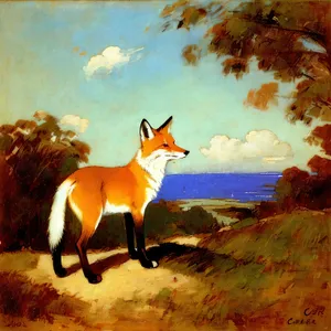 Wild Canine Dingo - Majestic Red Fox Wildlife