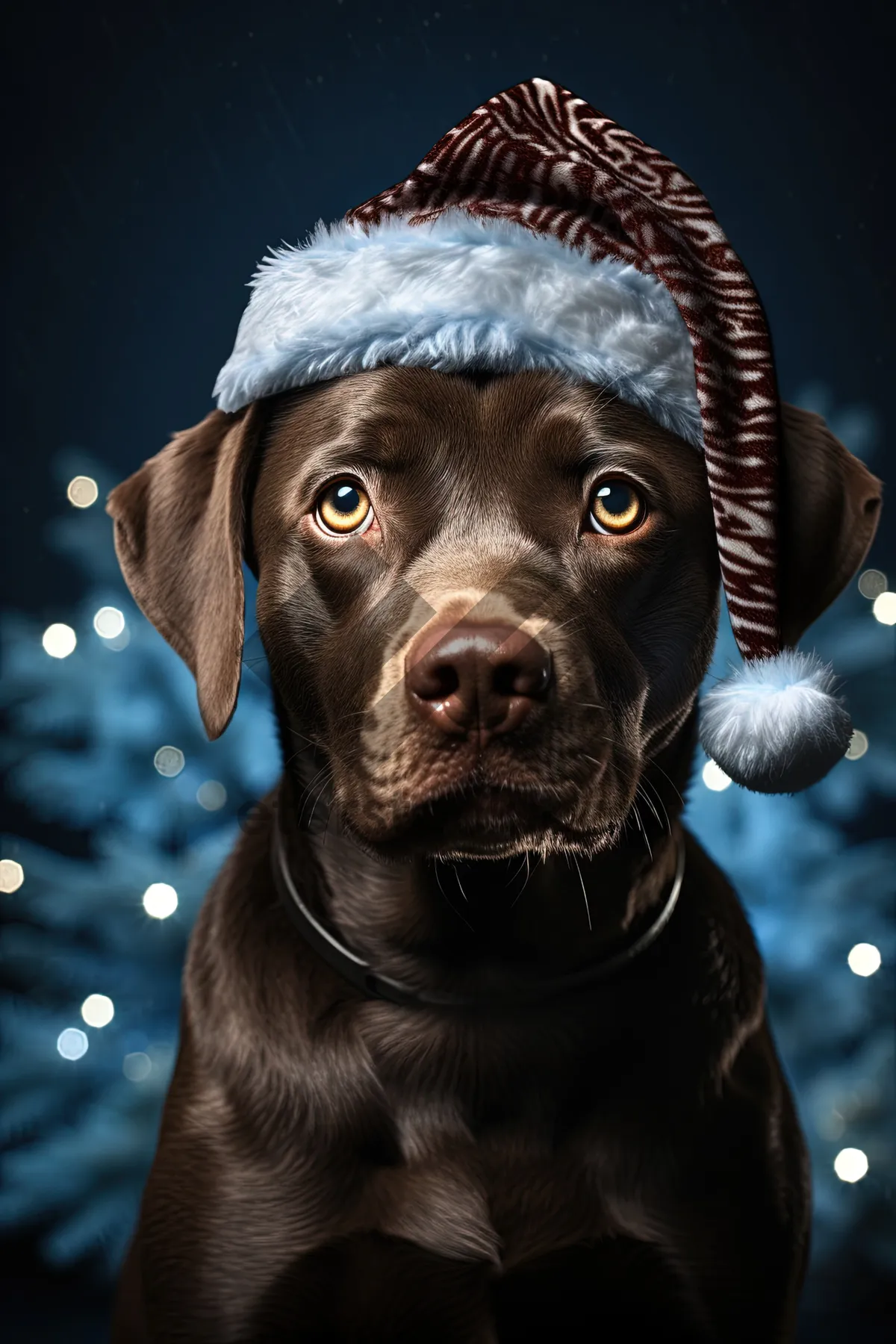 Picture of Adorable chocolate brown retriever puppy - man's best friend.