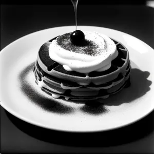 Delicious Chocolate Cake with Cappuccino and Cream