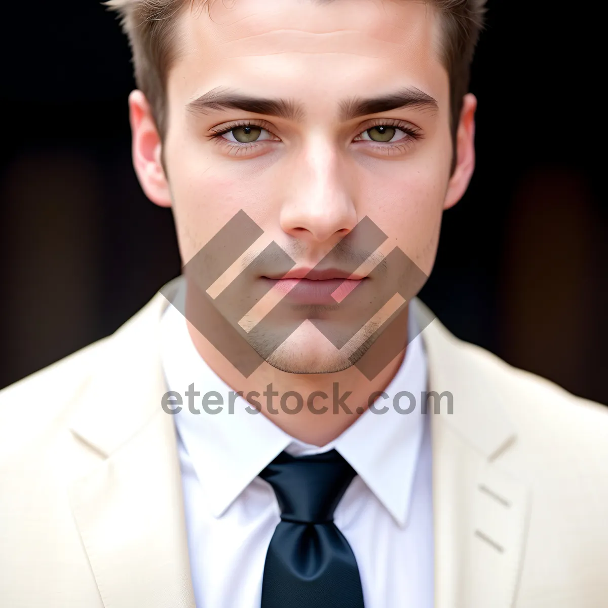Picture of Confident Businessman in Professional Suit Smiling