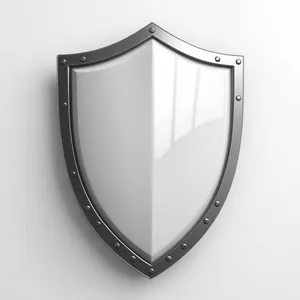 Shiny Metal Shield Icon Design