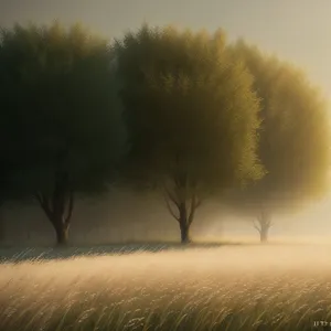 Golden Horizon: Summer Sunsets Over Rolling Fields