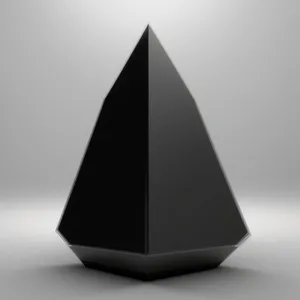 3D Pyramid Symbol Glass Icon - Graphic Design