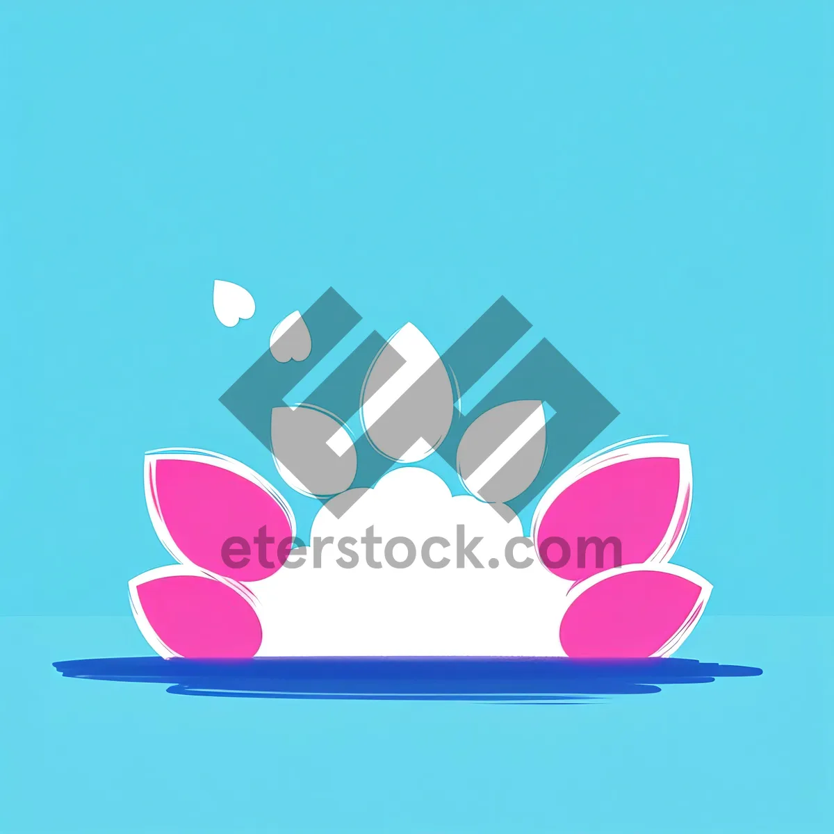 Picture of Cute Bunny Exhibitor Design with Pink Floral Frame