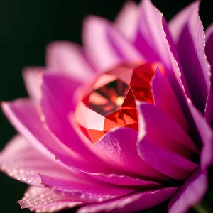 Vibrant Pink Lotus Blossom in Garden
