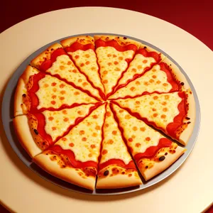 Delicious Gourmet Pizza Slice with Pepperoni and Cheese