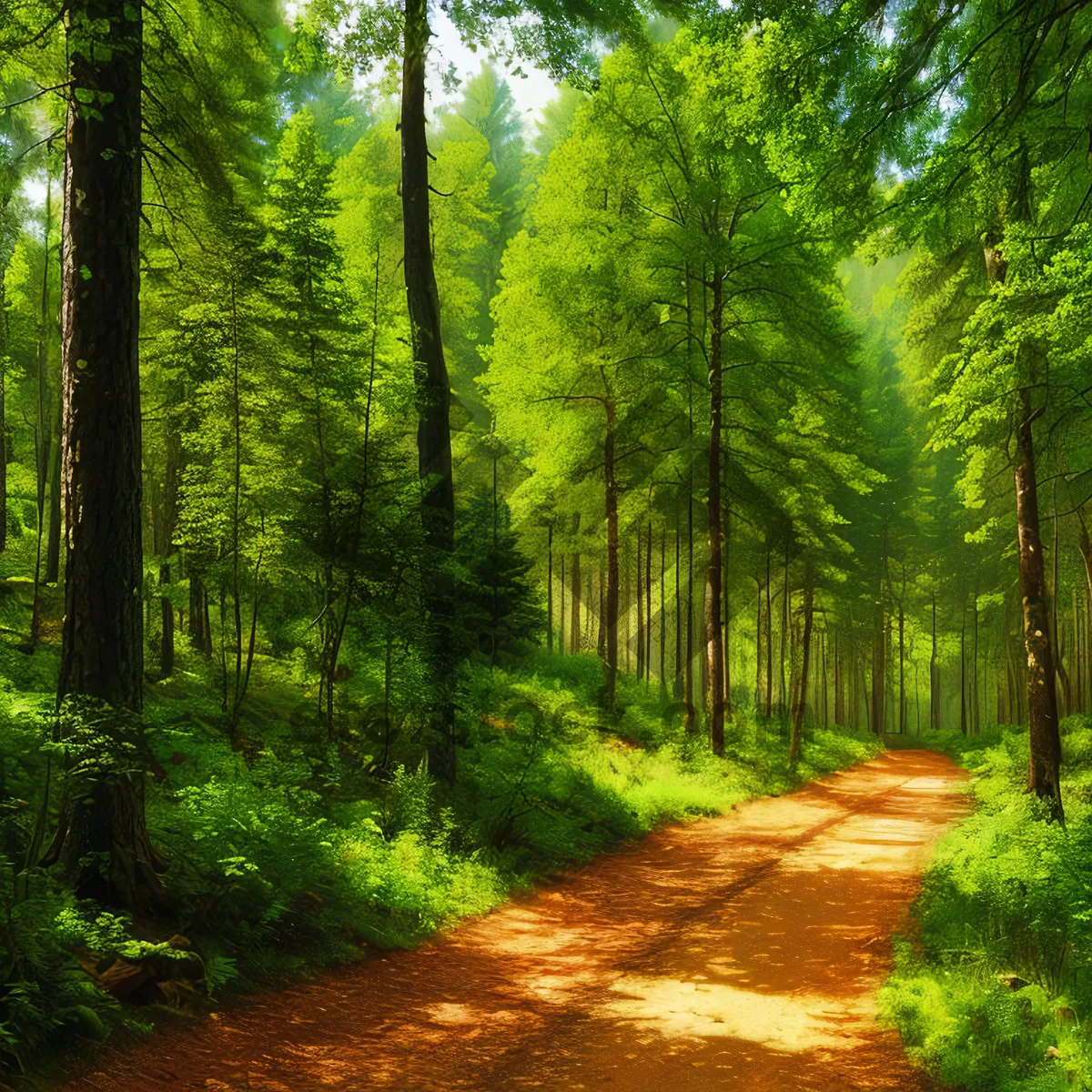 Picture of Serene Path through Sunlit Woods